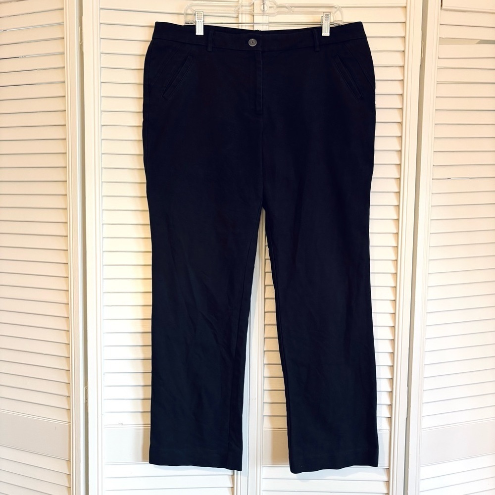 Anne Klein Black Straight Leg Pants Size 14